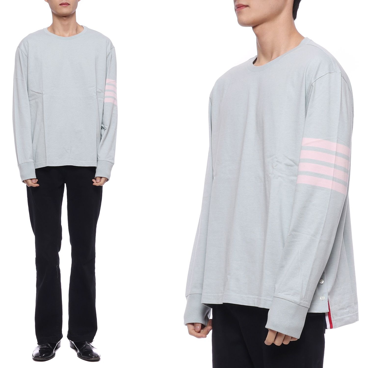 [롯데백화점]  [톰브라운] 22FW 남성 사선 완장 긴팔티셔츠 (MJS117A_06221_450_22F) LE1213112731