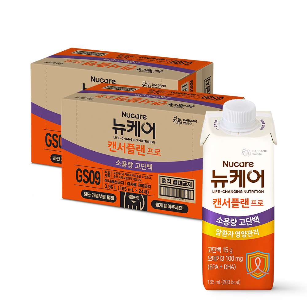 암환자 영양식 대상웰라이프 뉴케어 캔서플랜 프로 1.2 165 mL 24팩+24팩 암환자용 영양조제식품