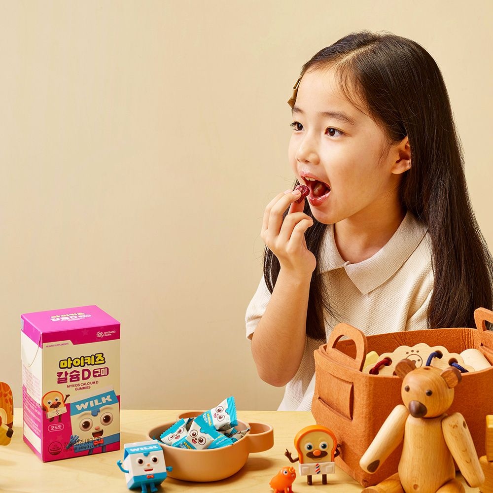 대상웰라이프 대상웰라이프 마이키즈 칼슘D 구미 1박스 (4g x 60개)