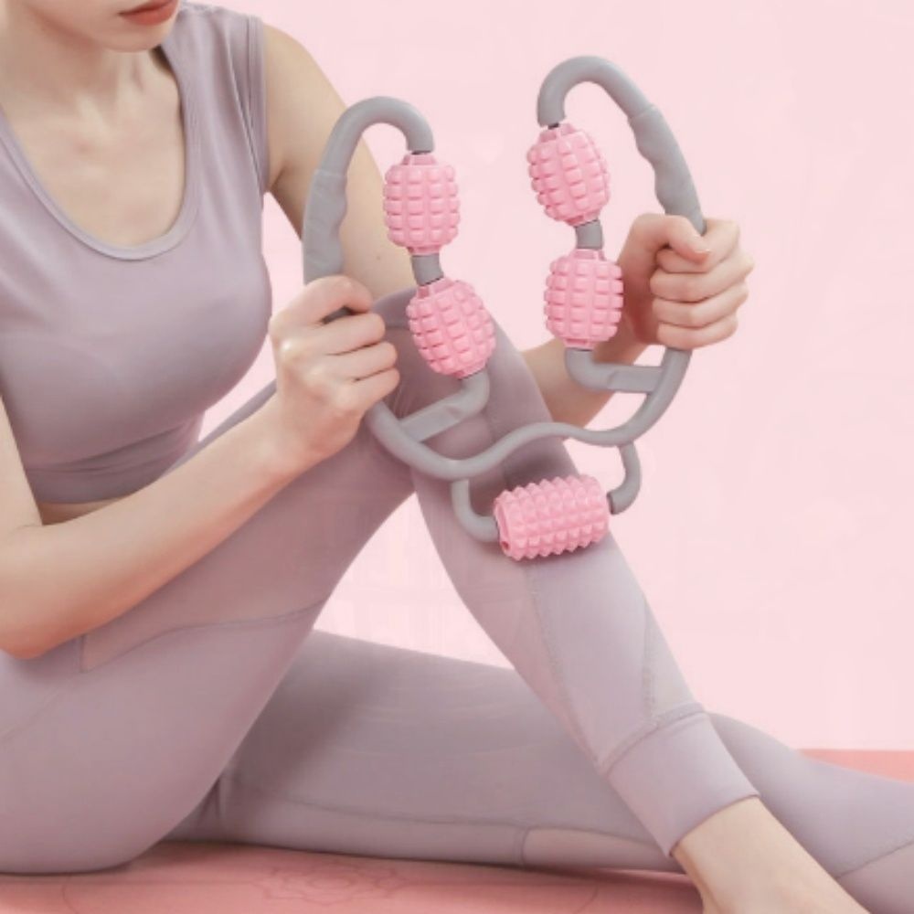 포엘마켓 바디롤링 마사지기 5롤 회전 지압볼 스트레칭 안마 근육