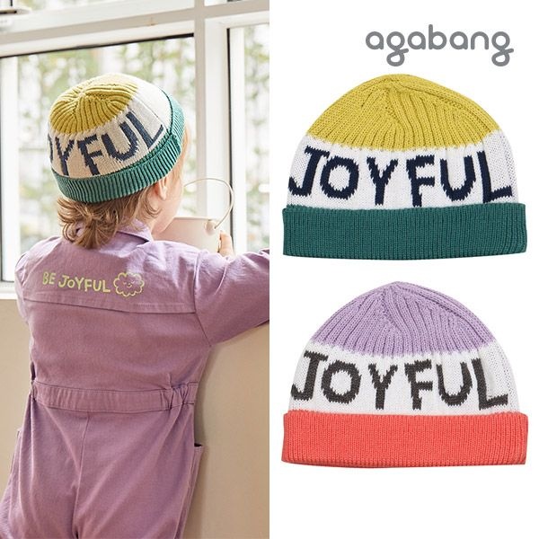 [아가방 가을]던배색니트비니(PURPLE,GREEN)_01P177001