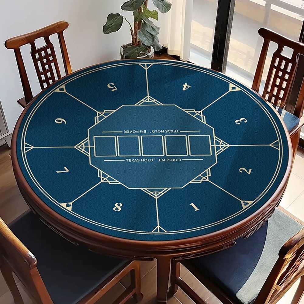 원형 포커 매트 카지노 테이블 홀덤 카드게임 전용 천 패드 깔판 대형사이즈