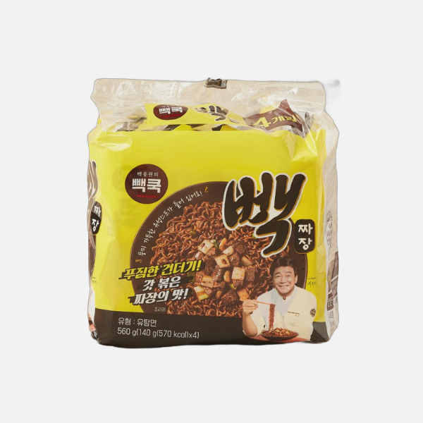 더본 백종원의 빽쿡 빽짜장 140gx4입 3개 맛있는 라면 추천 탕비실 사무실 간