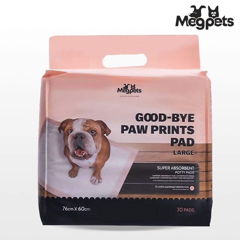 [오늘출발] 메그펫츠 굿바이 배변패드 압축엠보싱 안전방수 강아지 대형 30매 사이즈 76x60cm