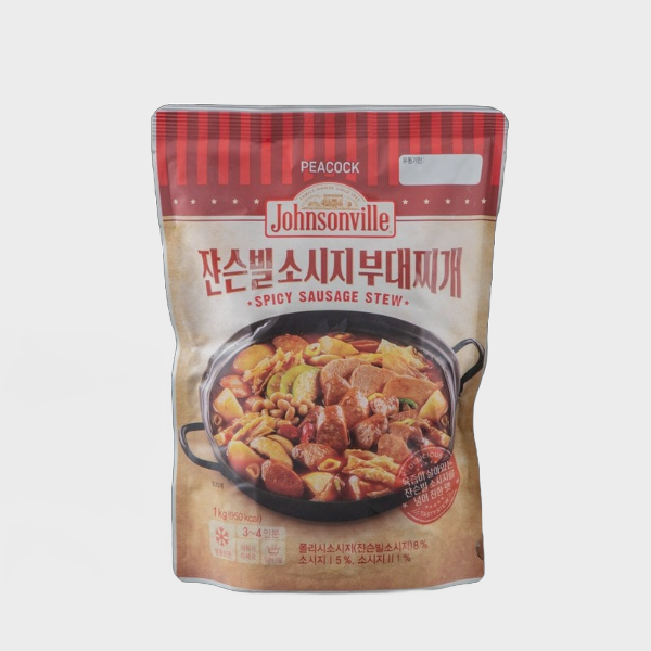 피코크 쟌슨빌 소시지 부대 찌개 1,000g 1개 캠핑 요리 밀키트 간편식
