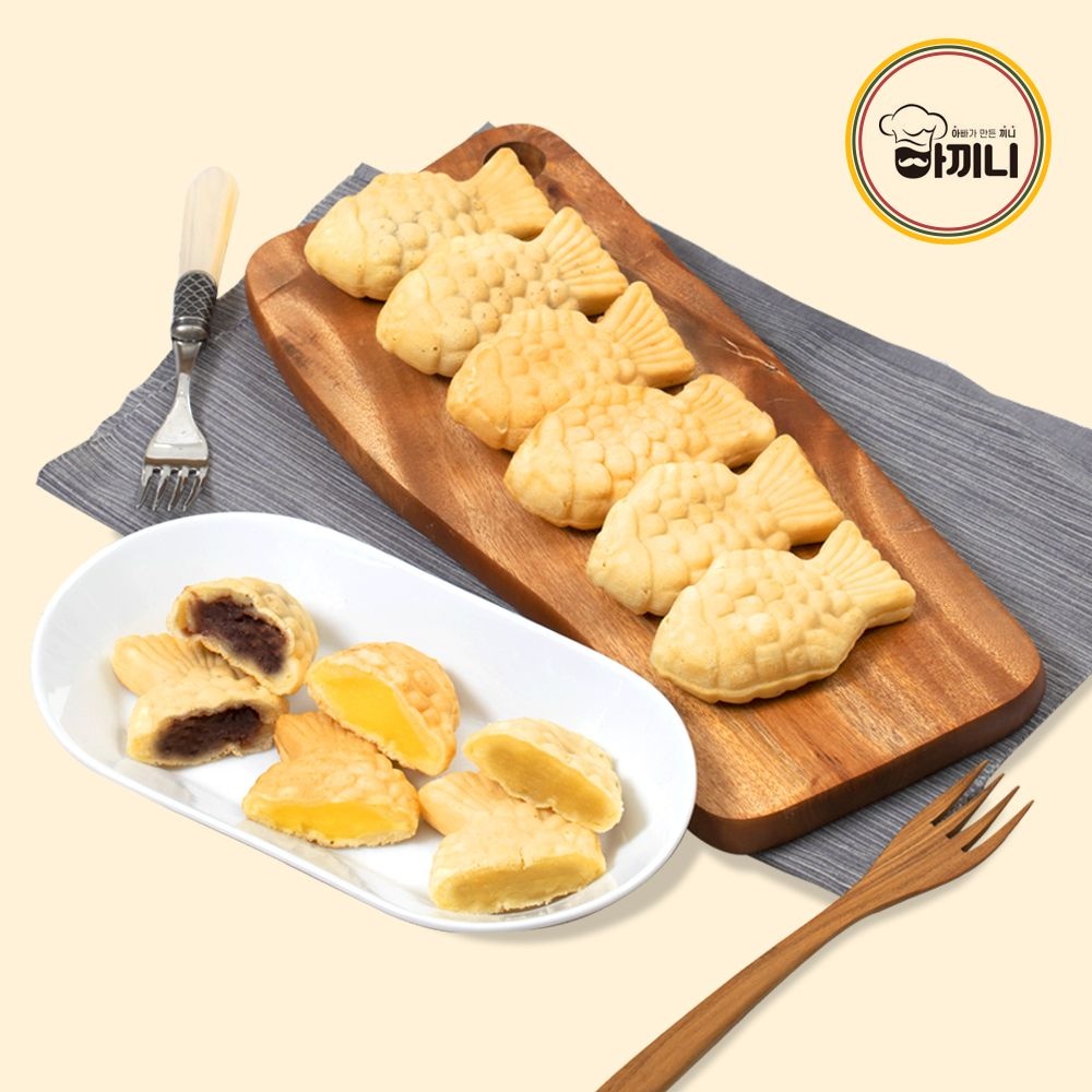 우리밀푸드 1+1 아끼니 우리밀로 만든 붕어빵 1kg 팥 슈크림 군고구마 미니붕어빵