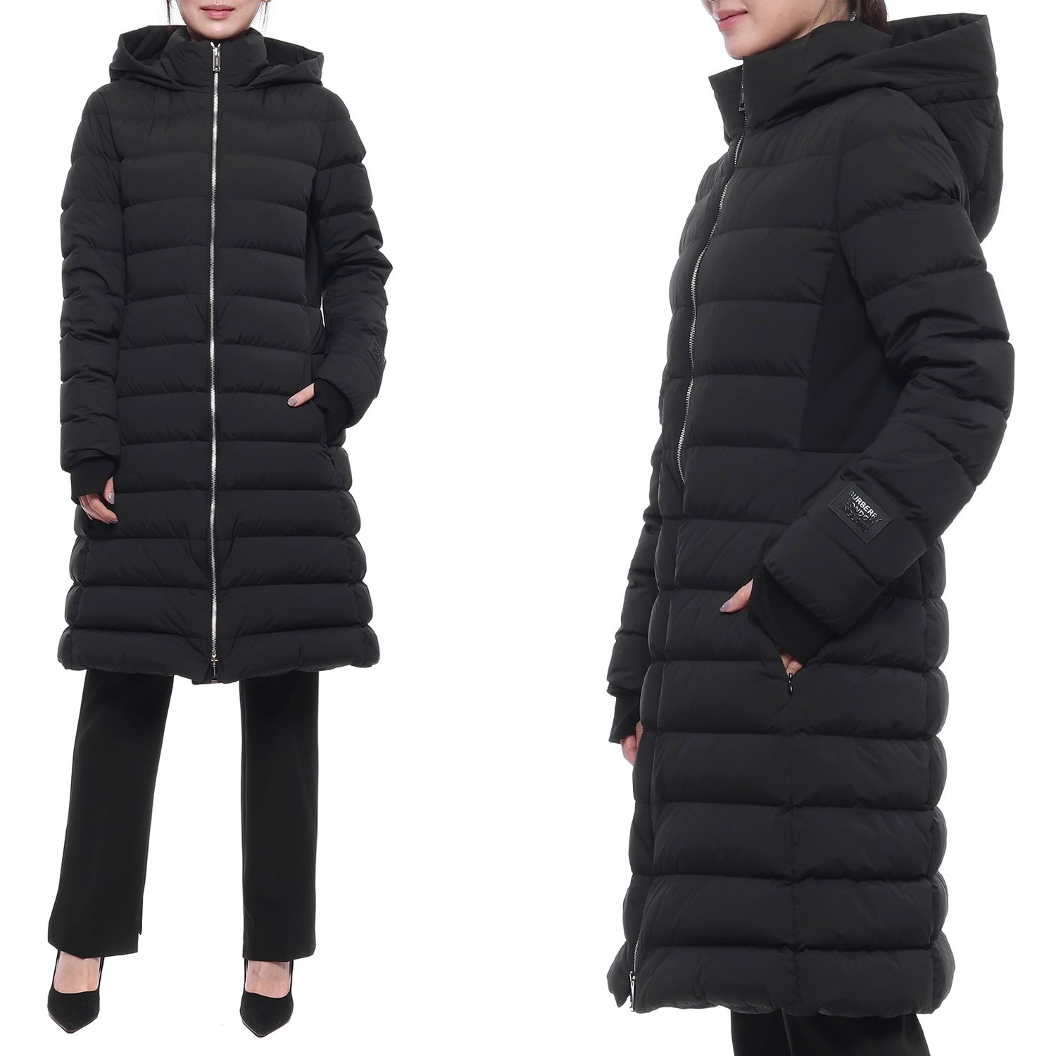 [롯데백화점]  [버버리] 21FW 여성 뉴브릿지 다운 롱패딩 (8067296_BLACK_21F)