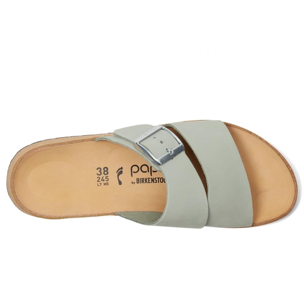 파필리오 바이 버켄스탁 알미나 플랫폼 샌들 - 누벅 퓨어 세이지