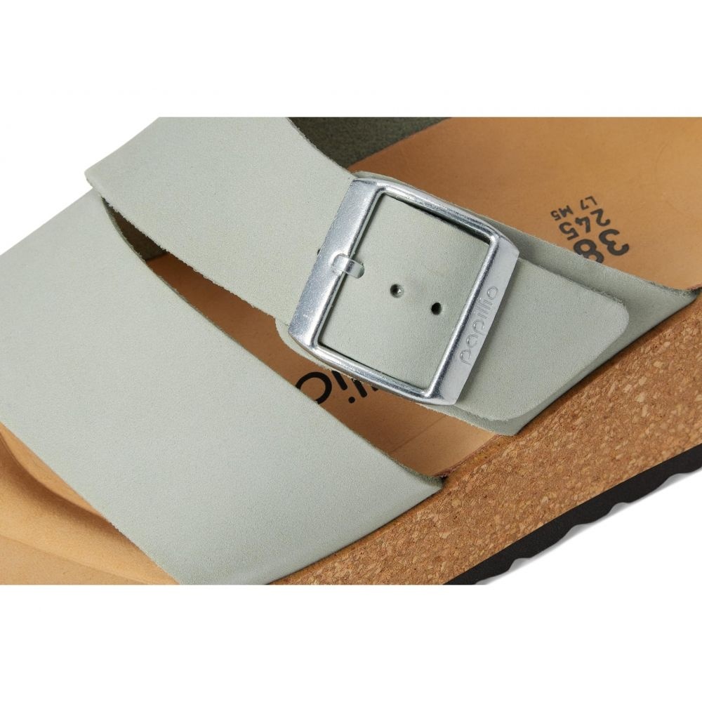 파필리오 바이 버켄스탁 알미나 플랫폼 샌들 - 누벅 퓨어 세이지