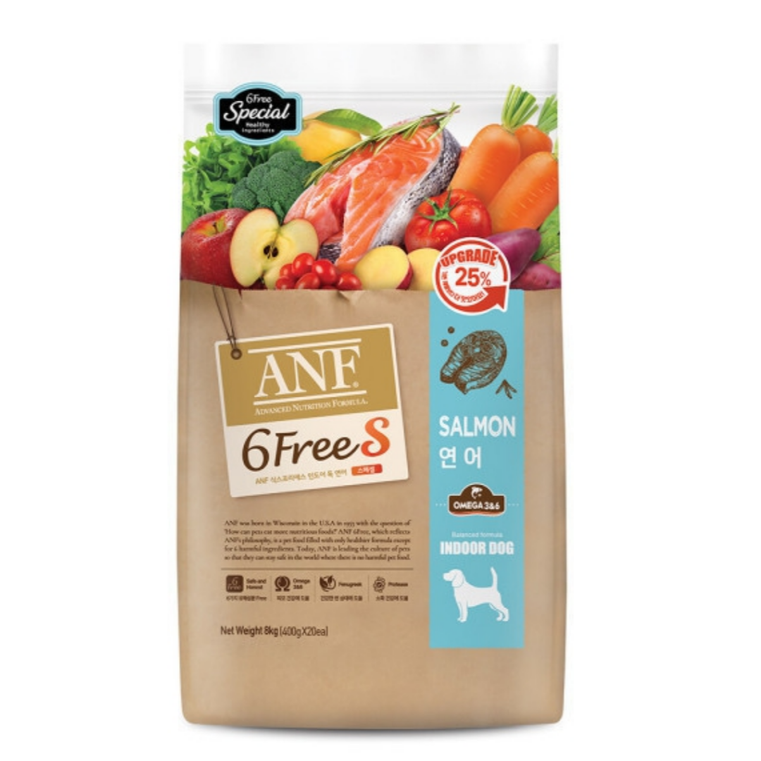 ANF 전연령 유기농 6Free 연어 애견사료 8kg 1세트