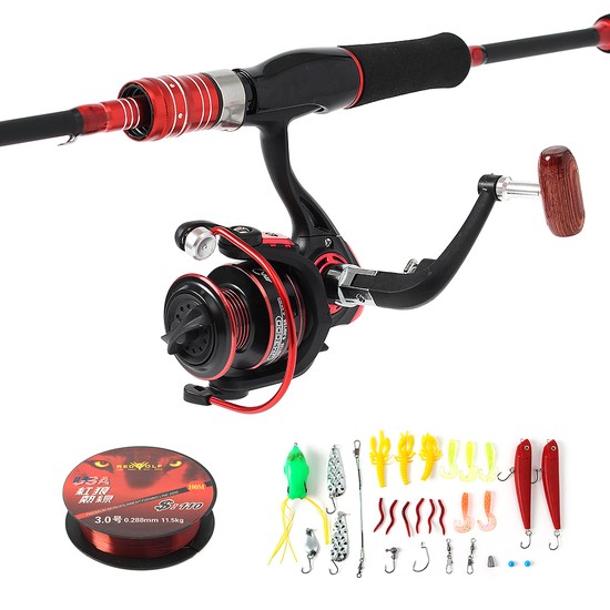 [엣모어]바로낚시 스피닝 릴+루어+낚싯대세트 2.1m