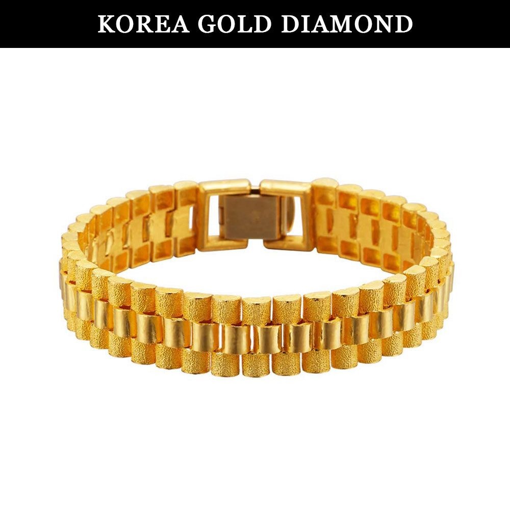한국금다이아몬드 순금 팔찌 24K 남자 시계줄 체인 금팔찌 37.5g