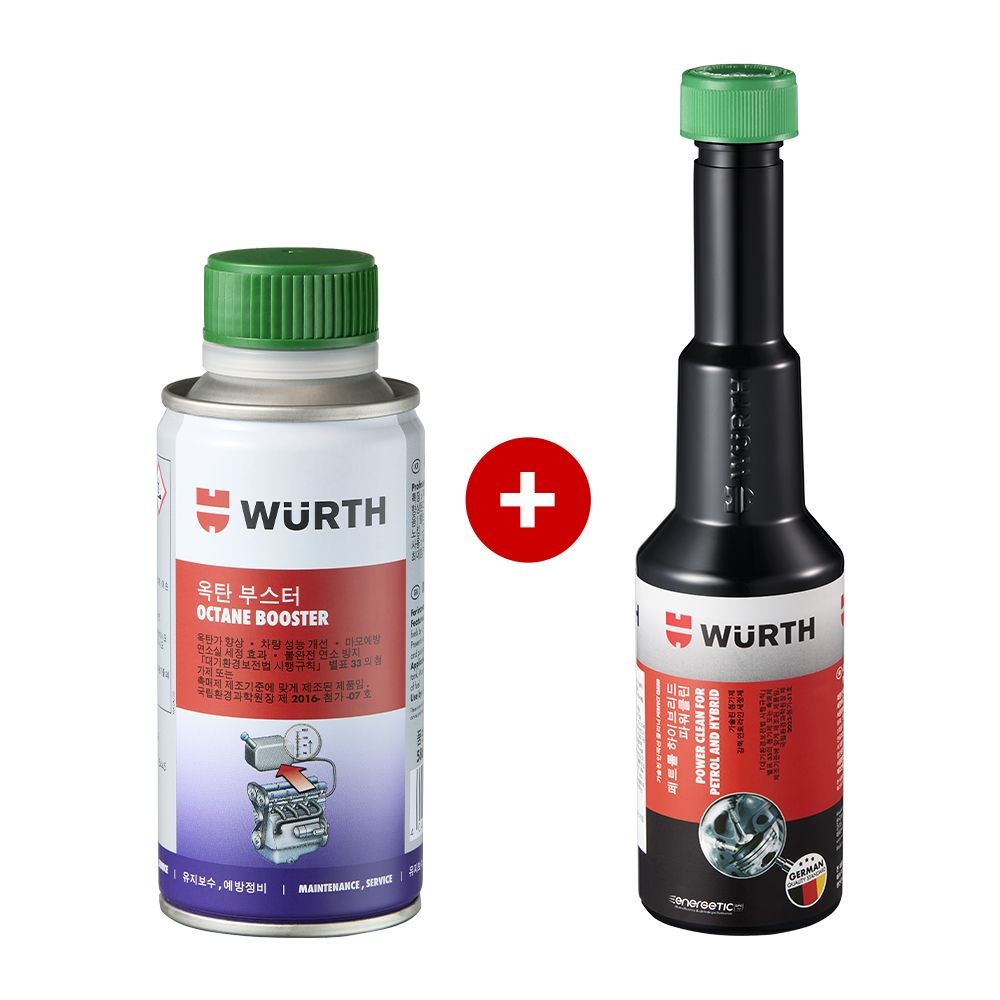 WURTH 뷔르트 휘발유 가솔린 연료첨가제 옥탄부스터+인젝션 클리너 PERFECT CLEAN 파워클린