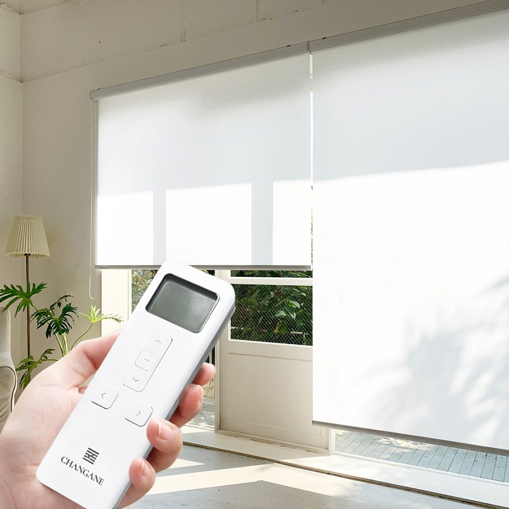 창안애 전동 롤스크린 암막 블라인드 자동 거실 브라인드 창문
