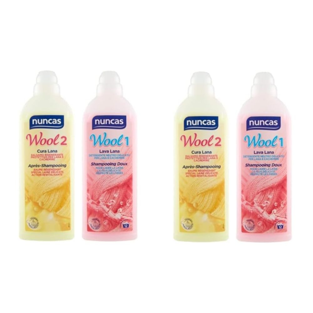상품상세 참조 [해외] Nuncas 눈카스 2종 울 캐시미어 민감성 울샴푸 세탁세제 750ml 세트 2개 이탈리아