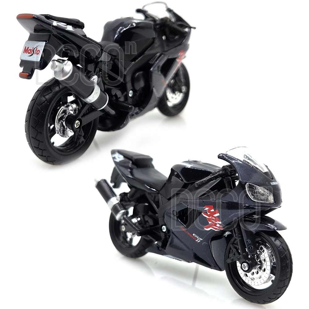 1:18 야마하 YZF-R1 블랙 오토바이 미니카 다이캐스트 피규어