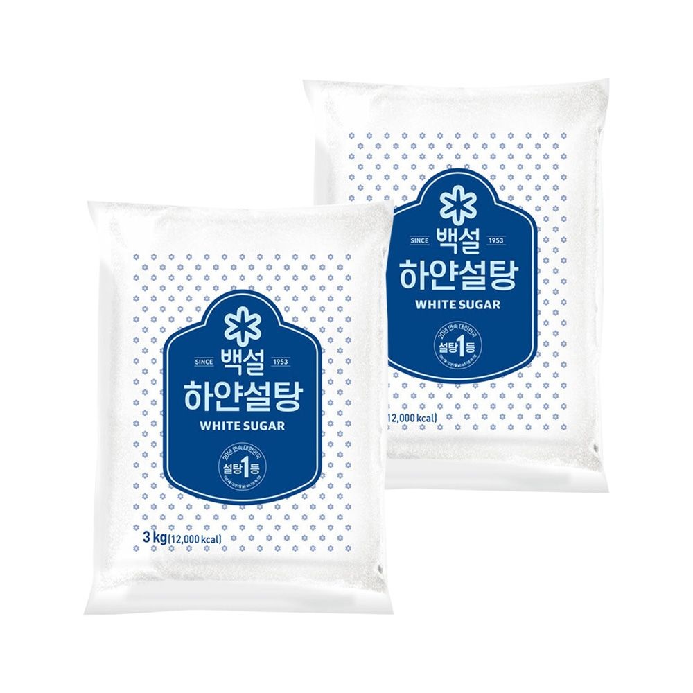 [온세일]백설 하얀설탕 3kg x2개