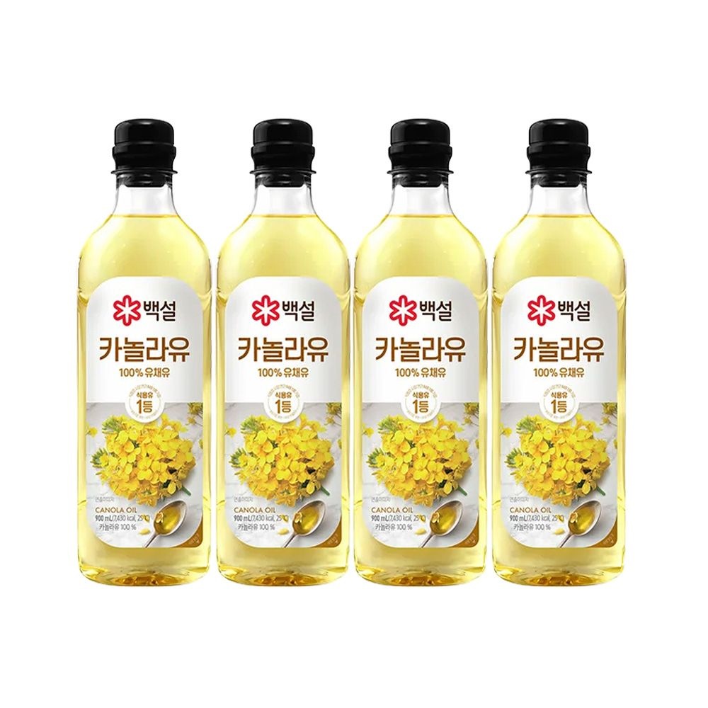 CJ제일제당 백설 카놀라유 900ml x4개