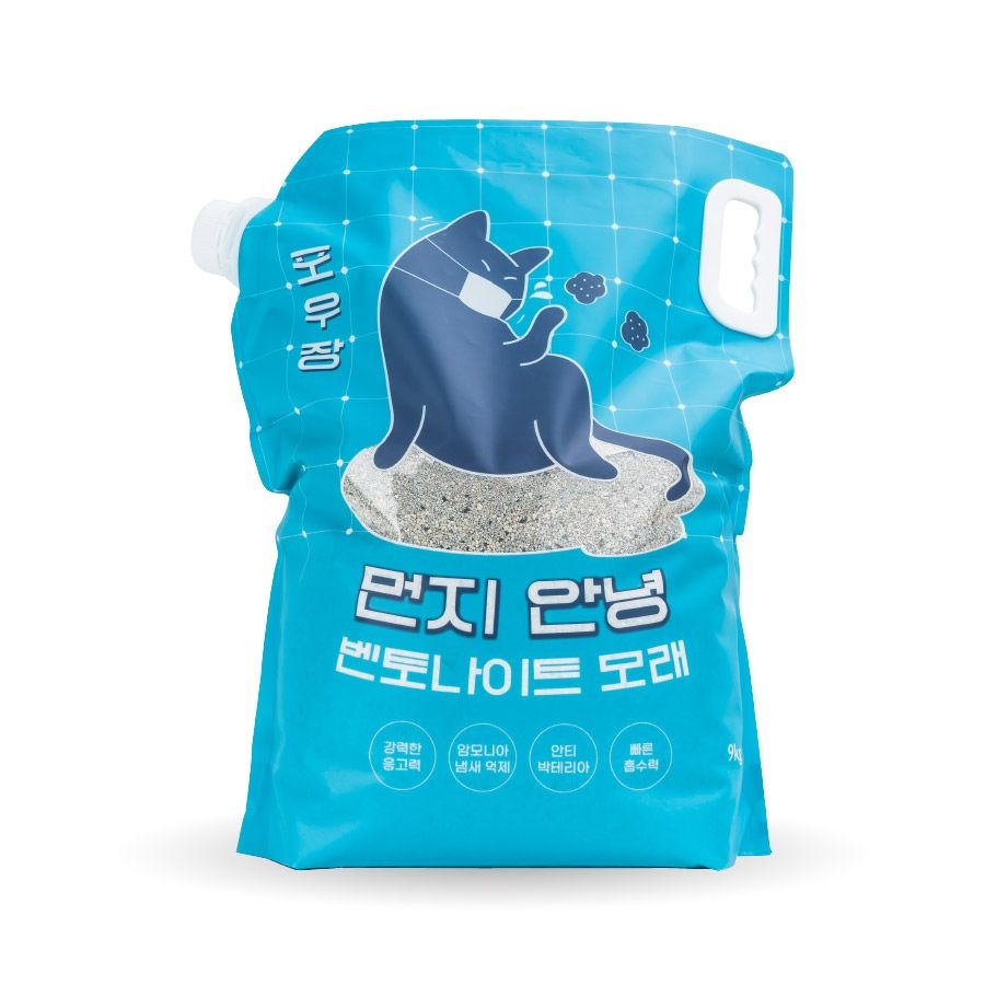 [오늘출발] 포우장 고양이 벤토나이트 모래 먼지안녕 9kg