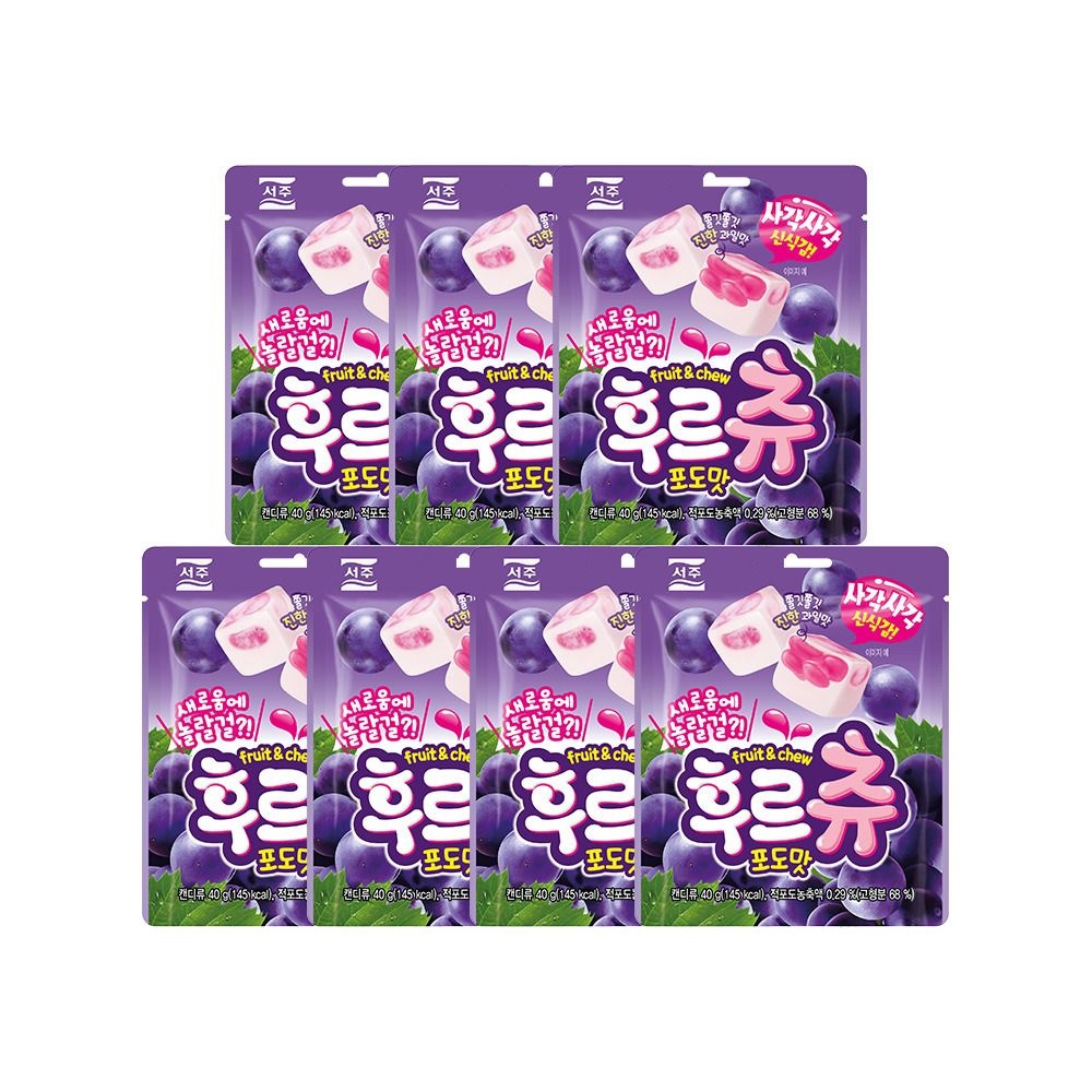 서주제과(주) 서주 (현대Hmall) 후르츄 젤리 포도맛 40g x7개