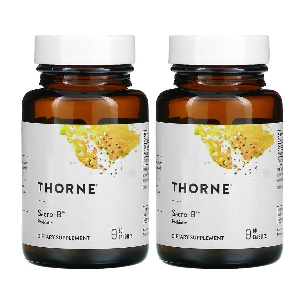 2팩 Thorne Research 쏜리서치 Sacro-B 사카로미세스 보울라디 60캡슐 Saccharomyces