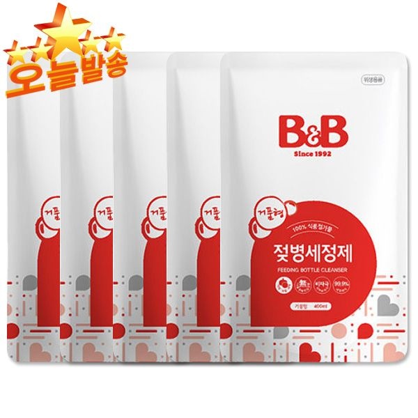 비앤비 젖병세정제 거품형 리필 400ml x5팩
