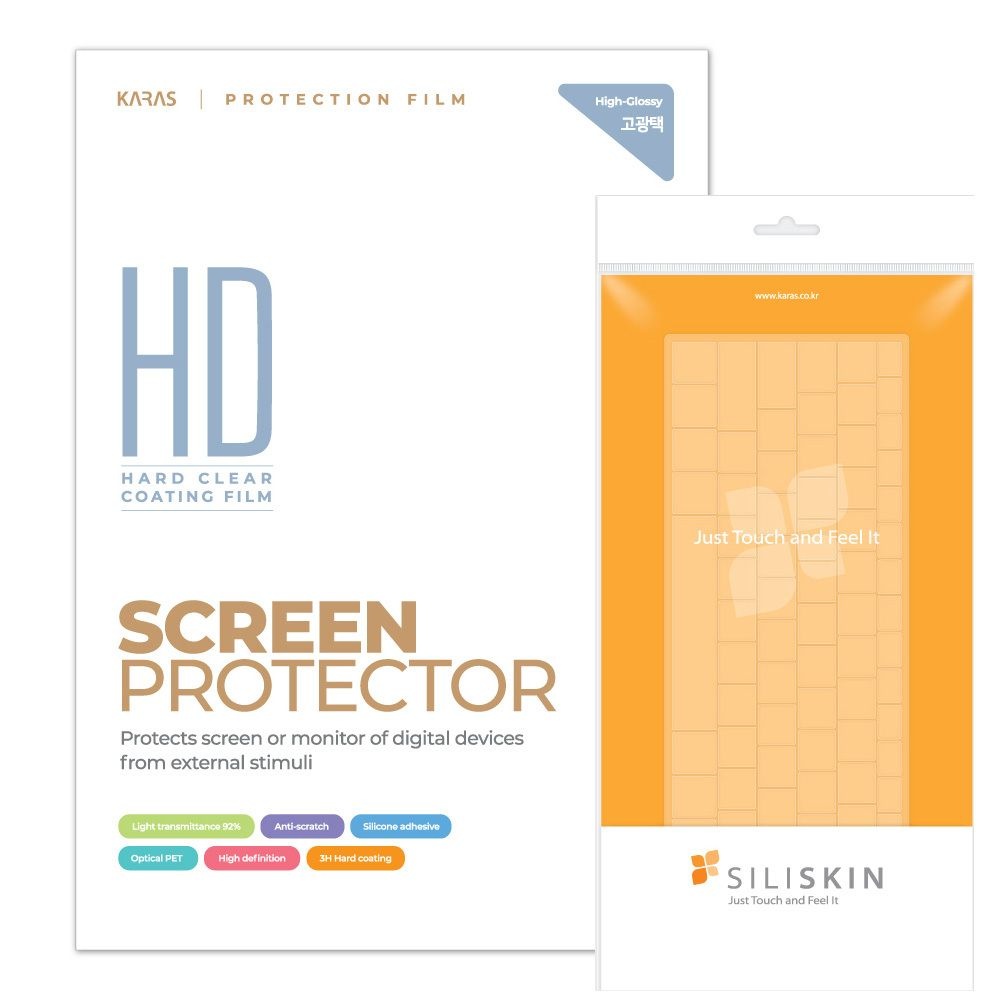 카라스 삼성 갤럭시북4 프로 NT960XGQ-A51A 실리키스킨 액정보호필름세트 키커버 키덮개