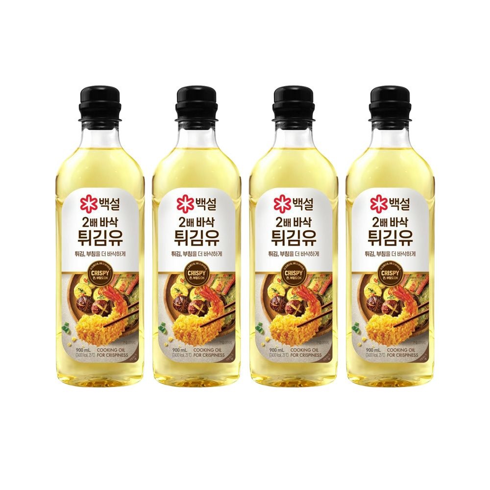 CJ제일제당 백설 2배 바삭 튀김유 900ml x4개