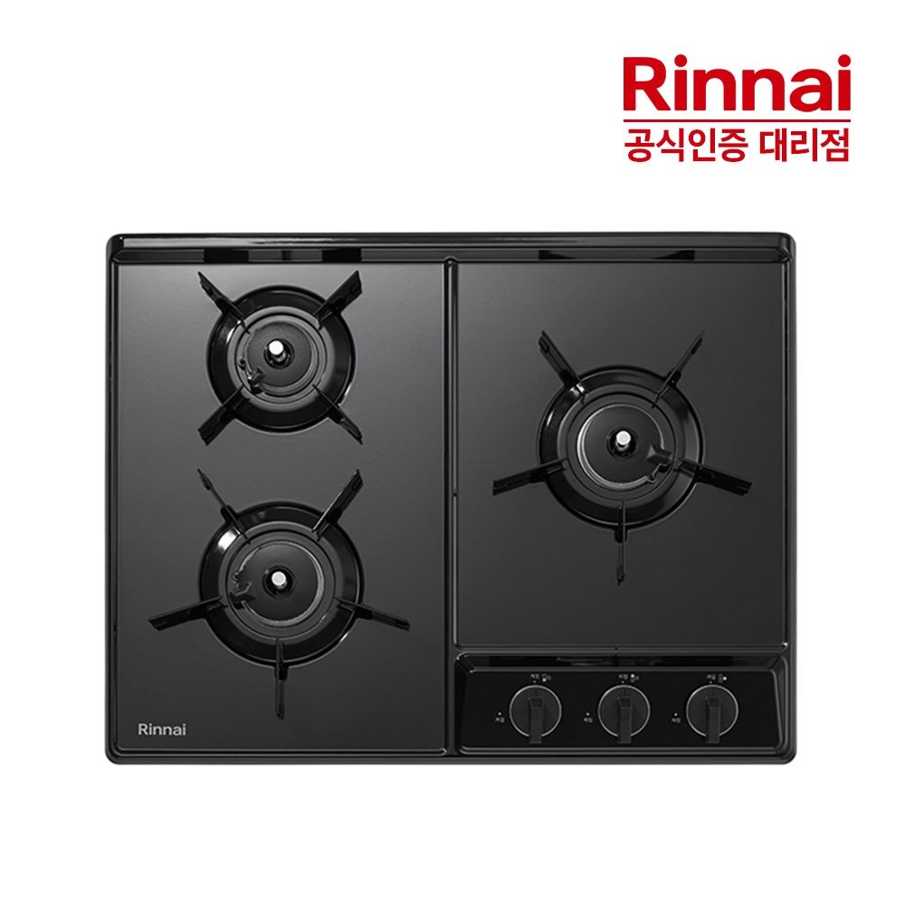 린나이 [전국설치] 고화력 3구 가스쿡탑 CPBC611DJ 가스레인지 블랙 2025년형