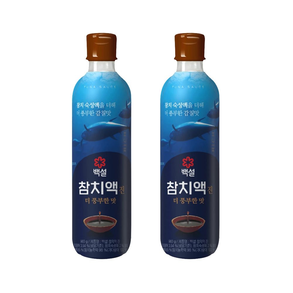 CJ제일제당 백설 참치액 진더풍부한맛 900g x2개