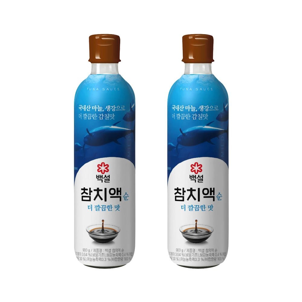 CJ제일제당 백설 참치액 순더깔끔한맛 900g x2개