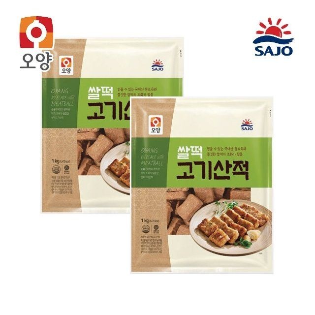 사조오양 쌀떡고기산적 1kg x 2봉