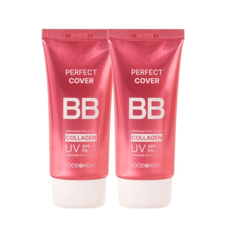 푸드어홀릭 (1+1)푸드어홀릭 퍼펙트 커버 콜라겐 비비크림 50ml SPF41 /자외선차단 톤업 결광 BB