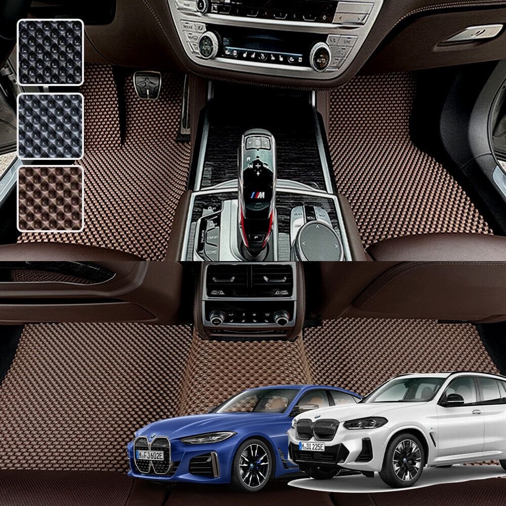 카콘 BMW i 시리즈 (<b>전기</b><b>차</b>) 전용 3D 엠보싱 차세대 고무매트 1열2열 세트 (<b>2022</b>~)