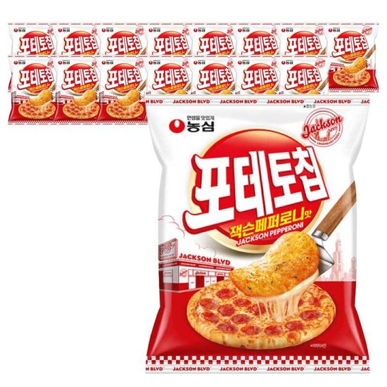 (주)농심 농심 포테토칩 잭슨페퍼로니맛 50g x 16봉