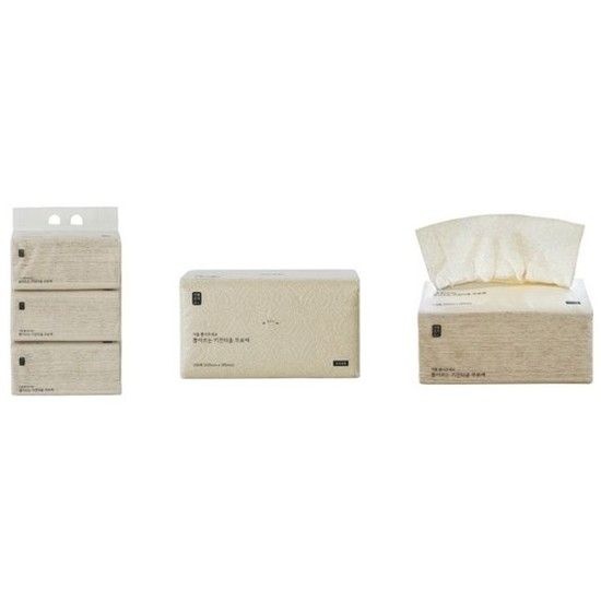 생활공작소 뽑아쓰는 키친타올 무표백 (100매x3팩) 자재