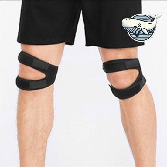 이중 스트랩 무릎 보호 판넬 실리콘 쿠션 압박보호대 관절패드 무릎패드 스포츠아대 스포츠밴드