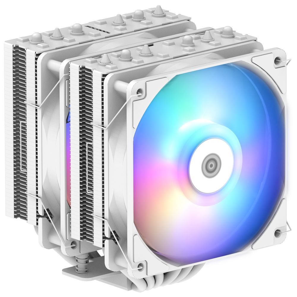 :3RSYS Socoool RC1080 오토 RGB 듀얼타워 공랭 CPU 쿨러 (화이트)
