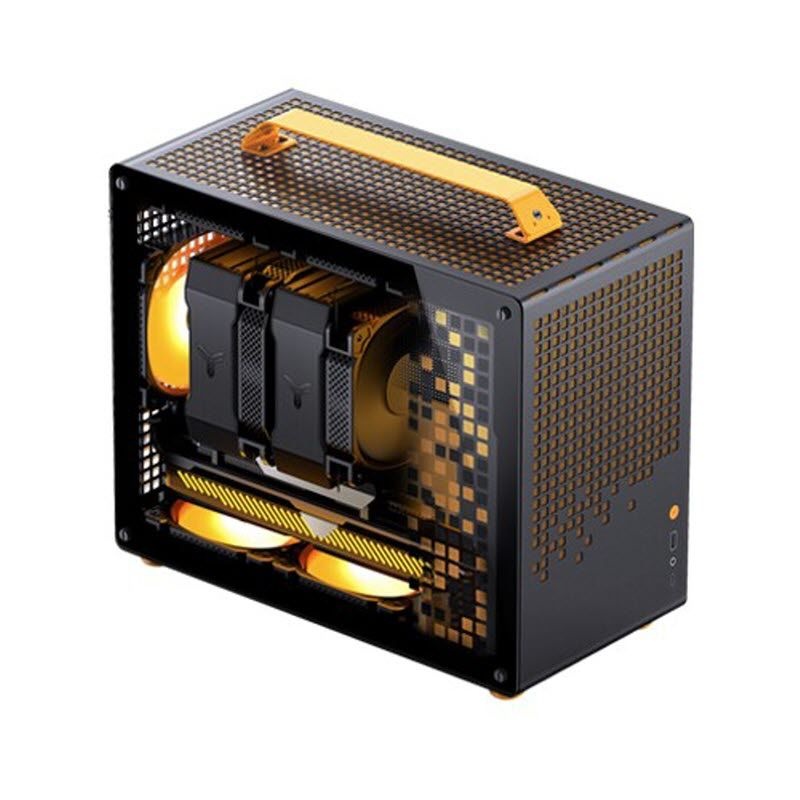 :존스보 JONSBO JONSPLUS Z20 M-ATX 컴퓨터 PC 케이스 (블랙 오렌지)