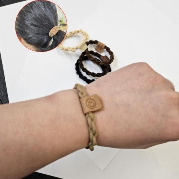 고무줄 머리끈 스마일 묶음고무줄 헤어 액세서리 (3oNnx)