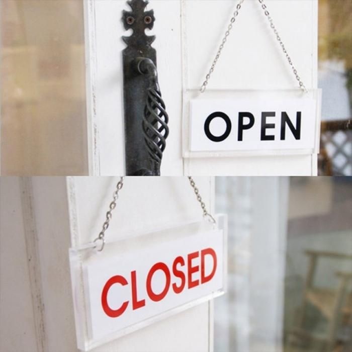 영업중 휴게실 카페 걸이형 휴무안내문 표지판 (3s0dB)