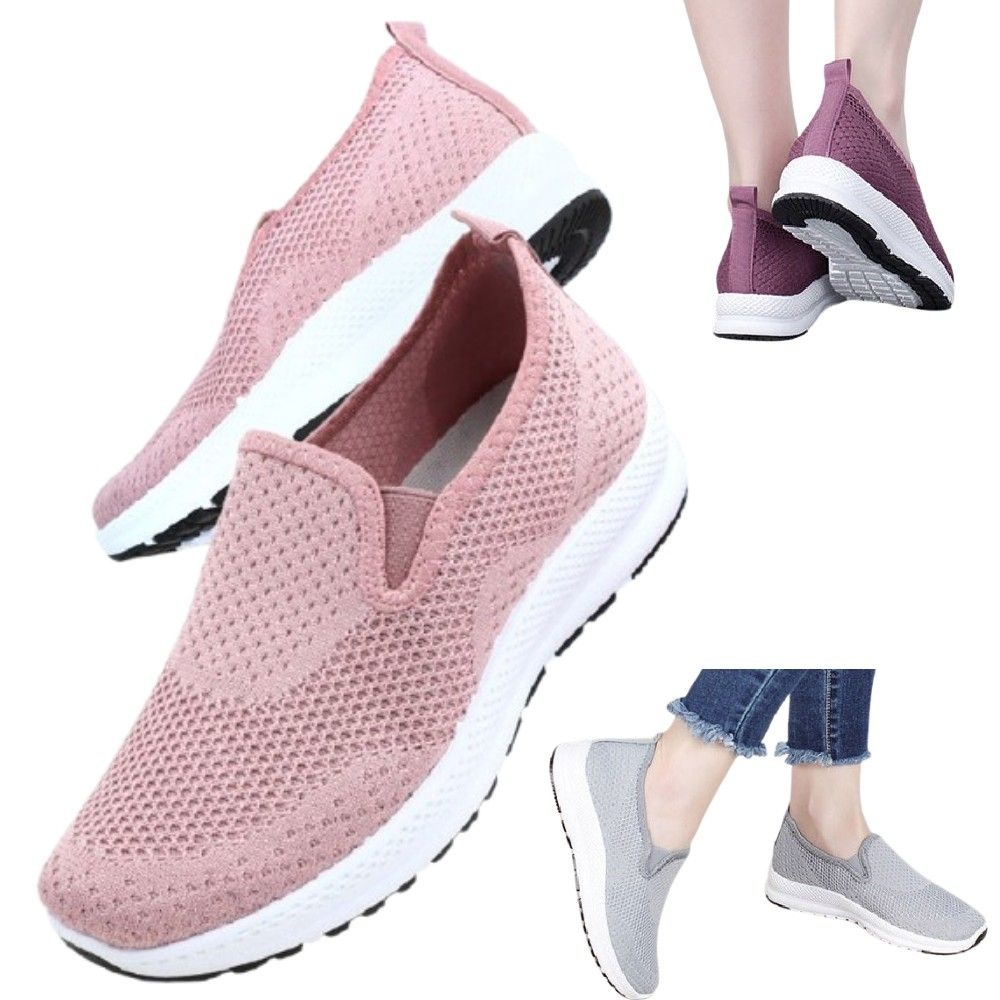 서희물류 여성용 통기성 메쉬 슬립온 운동화 시니커즈 유연함 편안함 인솔