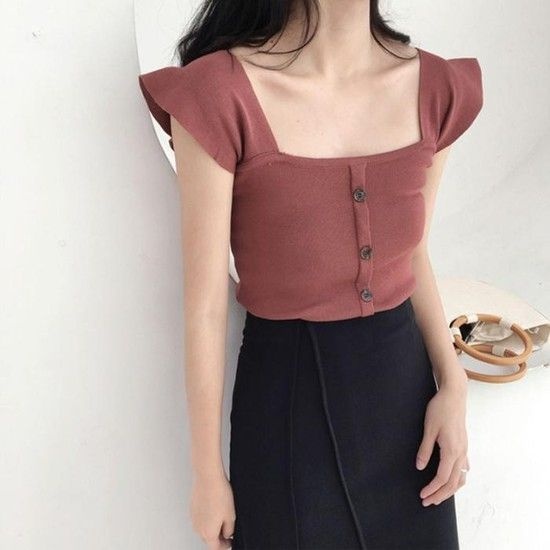 상세페이지 참조 [ME803N9R_56]스퀘어넥 반팔니트 여름 니트 HH-B44