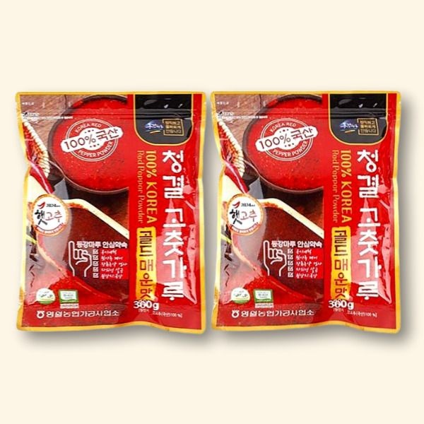 영월농협 동강마루 국산 청결 고춧가루 매운맛 300g x 2팩 / 햇고추