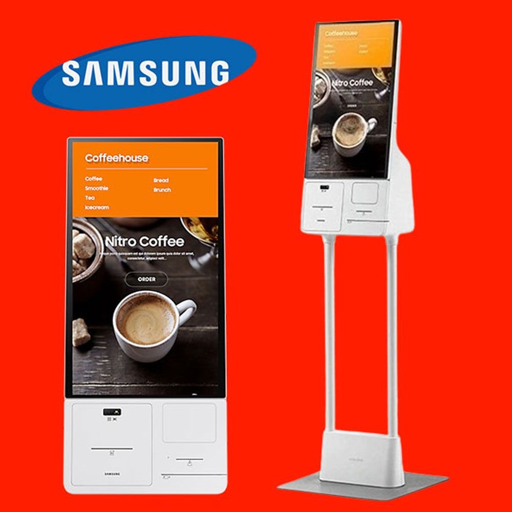 삼성전자 삼성 samsung 키오스크 kiosk 베리어프리 무인주문결제단말기 pos 포스기 신용카드단말기 카페 식당 병원 교육장용