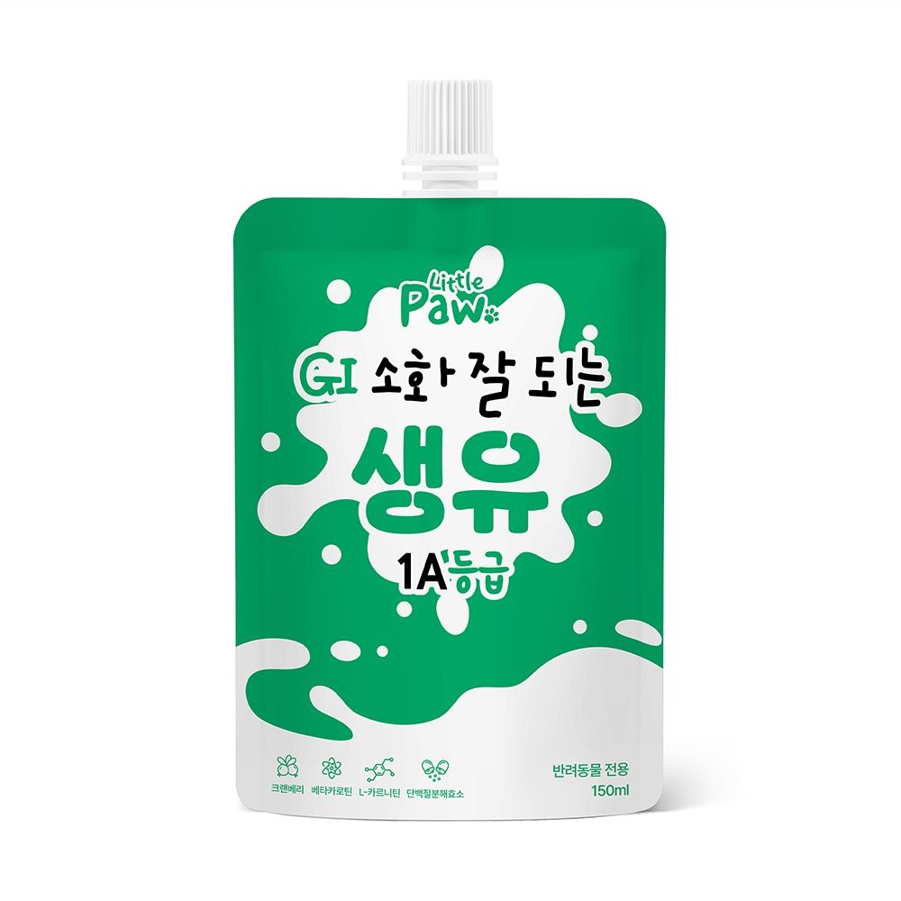 [오늘출발] 닥터케이 리틀포우 GI 소화 잘되는 생유 펫밀크 150ml 반려동물우유
