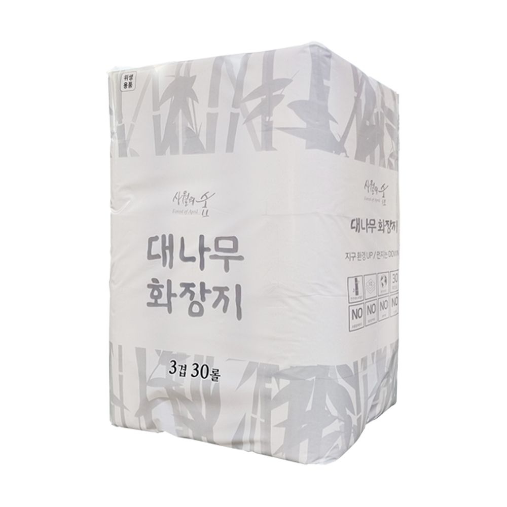 브이앤비리빙 [브이앤비리빙]먼지 없는 친환경 대나무 화장지 두루마리 휴지 3겹 30m 30롤 1팩