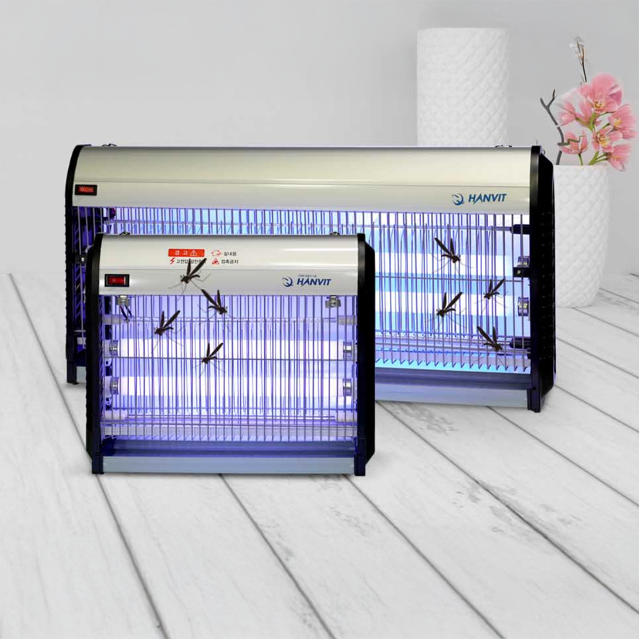 한빛시스템 여름철 전기살충기 초절전 전격 해충 모기 날파리 퇴치기 가정용 업소용 겸용