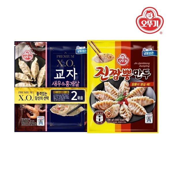 오뚜기 [오뚜기] XO 교자 새우&홍게살 324g x 2봉 + 진짬뽕만두 396g x 2봉