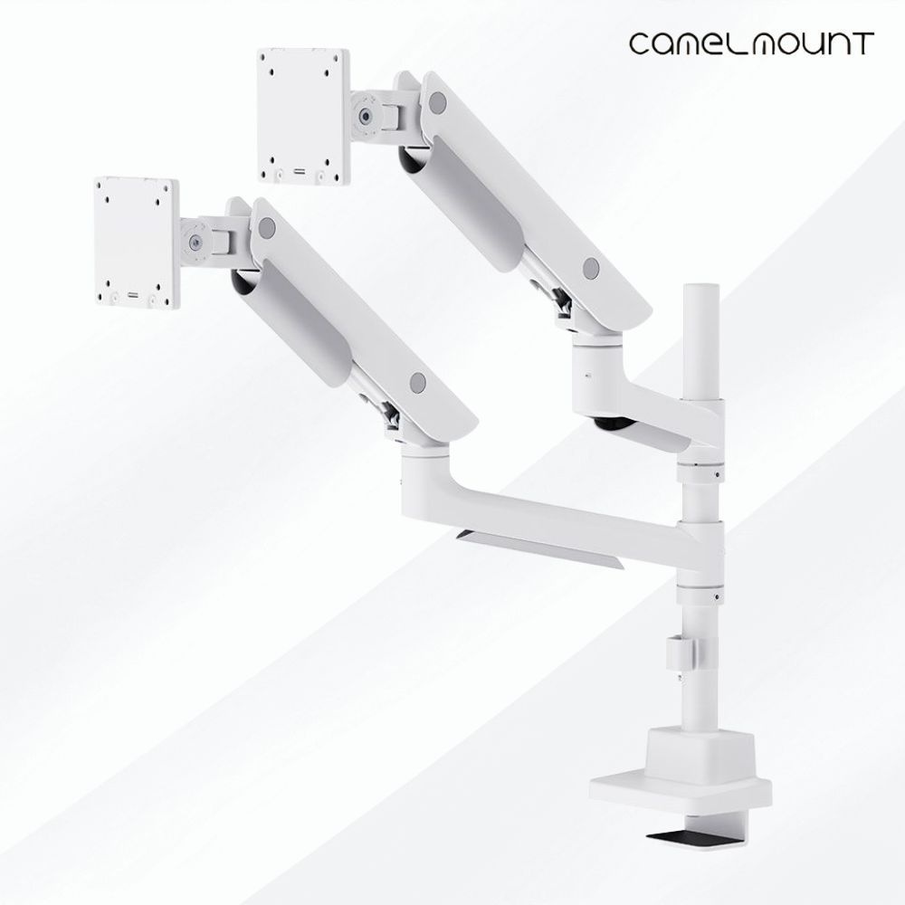카멜마운트 카멜마운트 27인치듀얼모니터암 최대57인치 모니터거치대 회전 세로 쉬운설치 _MPD1PH